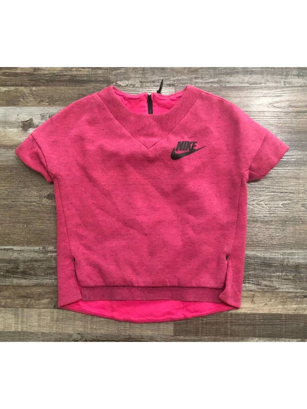 Nike Sportswear Short sleeve Tech Fleece Womens Medium Pink